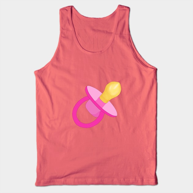 Pink Pacifier - Baby Pacifier - Pacifier Tank Top by Tilila